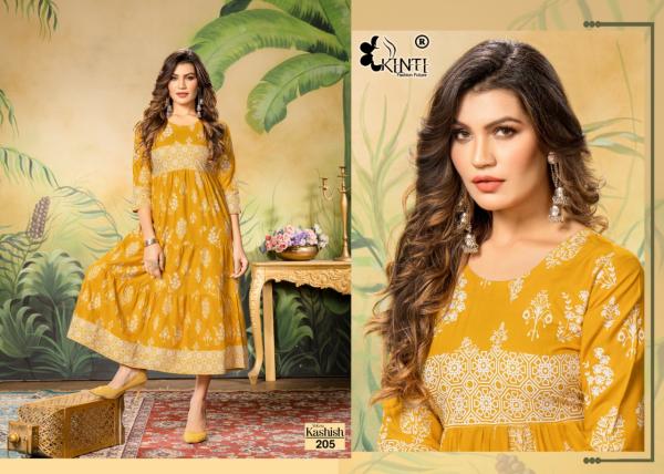 Kinti Kashish Vol 2 Rayon Designer Long Kurti Collection